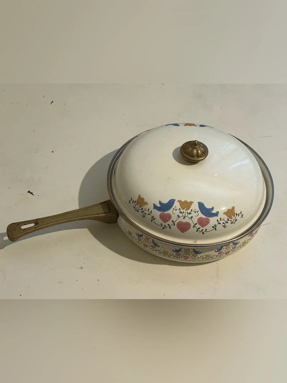 Vtg Enamelware Pan